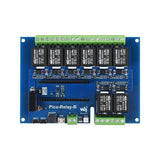 Waveshare IoT Comms Industrial 8-Channel Relay Module for Raspberry Pi Pico