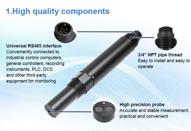 IQEC Industrial Electrical Conductivity EC Sensor Modbus RS485 5m Cabl