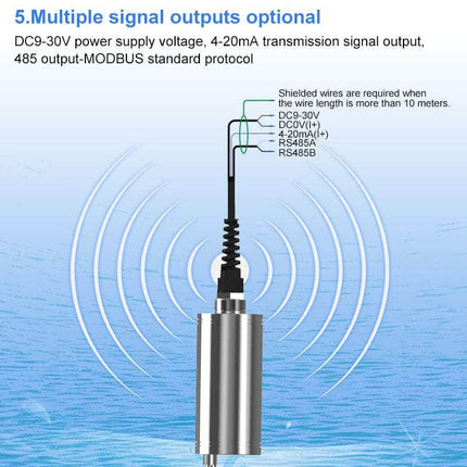 IQFLOW IOT Sensors IQTB-NTU Smart Turbidity Sensor Modbus RS485, 5m cable