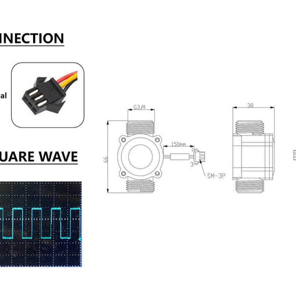 IQFLOW Water Flow IQFS Turbine Flow Sensor Meter