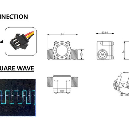 IQFLOW Water Flow IQFS Turbine Flow Sensor Meter
