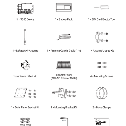 Milesight IOT (Ursalink) LoRaWAN Milesight SG50 Ultra Low Power Solar LoRaWAN Gateway 4G Built-in Battery