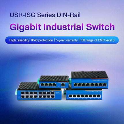 USR IOT Ethernet Switch Gigabit Industrial Ethernet Switch DIN-Rail USR-ISG