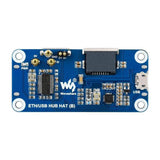 Waveshare Raspberry Pi Ethernet / USB HUB HAT (B) for Raspberry Pi Series, 1x RJ45, 3x USB 2.0