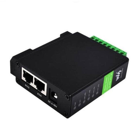 RS232 RS485 to RJ45 Ethernet Serial Server, Dual POE Ethernet Ports