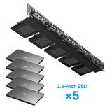 Arducam Camera Raspberry Pi Rackmount PoE SSD Bracket Supports 5 RPis
