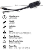 Arducam Raspberry Pi Gigabit PoE Splitter - Micro USB Power Supply & Gigabit Ethernet