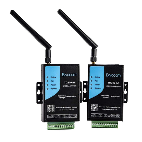 Bivocom IoT Comms Industrial Cellular 4G Modem with Terminal Block Supports RS-232/485/422 I/O TD210