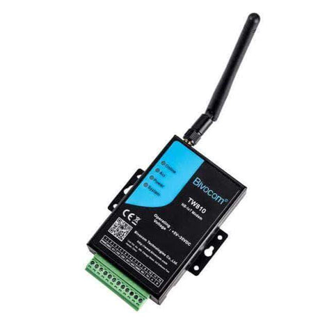 Bivocom IoT Comms Industrial LTE CAT-M1 & NB-IoT Modem with Terminal Block Supports RS-232/485/422 I/O - TW810