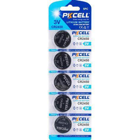 IOT Store Pty Ltd Battery Lithium Button Cell Battery CR2450 3V 600mAh (5Pcs)