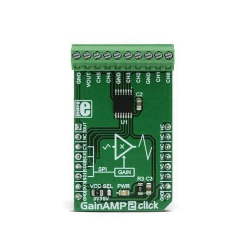 MikroElektronika Analog & Digital GainAMP 2 Click - MikroElektronika 6-channel Programmable Gain Amplifier