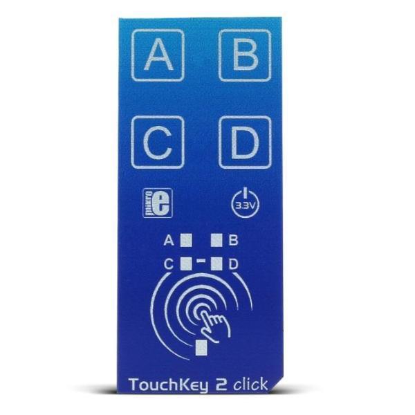 MikroElektronika Click HMI TouchKey 2 Click - MikroElektronika Four Capacitive Pads