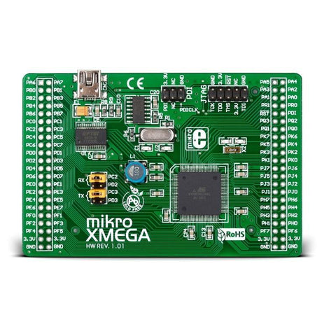 MikroElektronika MikroE Dev Boards mikroXMEGA Board - MikroElektronika ATxmega128A1 Dev Board