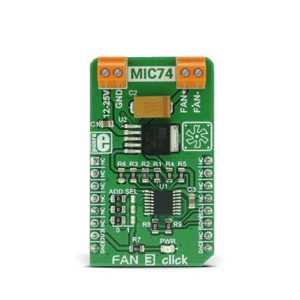 MikroElektronika Motor Driver Fan 3 Click - MikroElektronika Precision Fan-Speed Controller