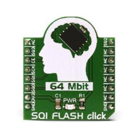 MikroElektronika Serial Comms SQI FLASH click - MikroElektronika 64 Mbit Serial Quad I/O Flash