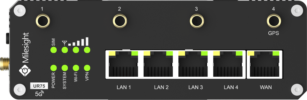 Milesight UR75 5G Industrial Cellular Router Dual Sim WiFi