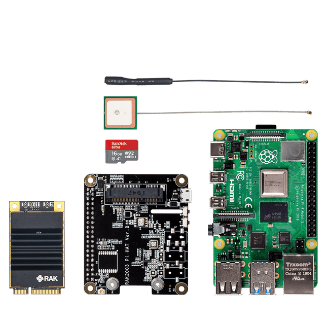 RAK Wireless LoRaWAN Developer Gateway IoT Kit Raspberry Pi & GPS (Inc. Power Supply)