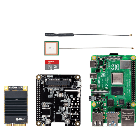 RAK Wireless LoRaWAN Developer Gateway IoT Kit Raspberry Pi & GPS (Inc. Power Supply)