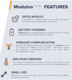 TECHBASE Industrial IoT Module Moduino X1 (WiFi & BLE4.2) Moduino ESP32 Industrial IoT Module Energy-Efficient Automation Controller