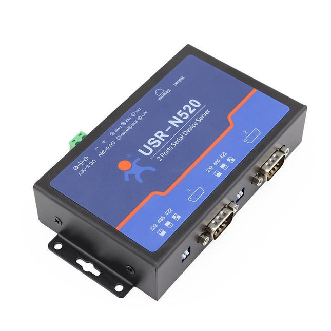 USR IOT IoT Comms 2 Ports Serial RS232/RS485/RS422 to Ethernet Converter USR-N520