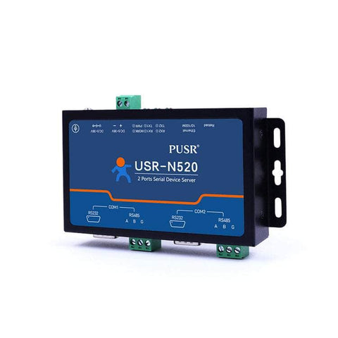 USR IOT IoT Comms 2 Ports Serial RS232/RS485 to Ethernet Converter USR-N520-MQTT