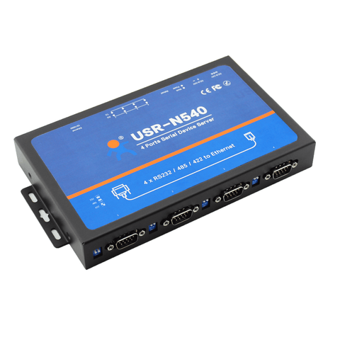USR IOT IoT Comms 4 Ports Serial RS232/RS485/RS422 to Ethernet Converter USR-N540