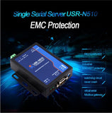 USR IOT IoT Comms RS232/RS485/RS422 Single Serial Ethernet Converter - USR-N510
