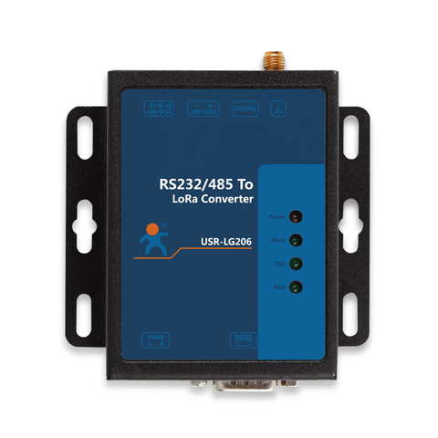 Industrial Serial RS232 RS485 to LoRa Converter USR-LG206-H