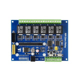 Waveshare IoT Comms Industrial 6-ch Relay Module for Raspberry Pi Zero, RS485/CAN, Isolated